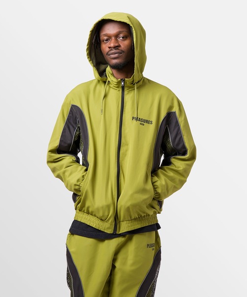 HUF(ハフ)の「PLEASURES DARTON TRACK JACKET / HUF プレジャーズ コラボ トラックジャケット(ブルゾン・メンズ・グリーン・MEDIUM/LARGE/X-LARGE)」の4枚目の写真