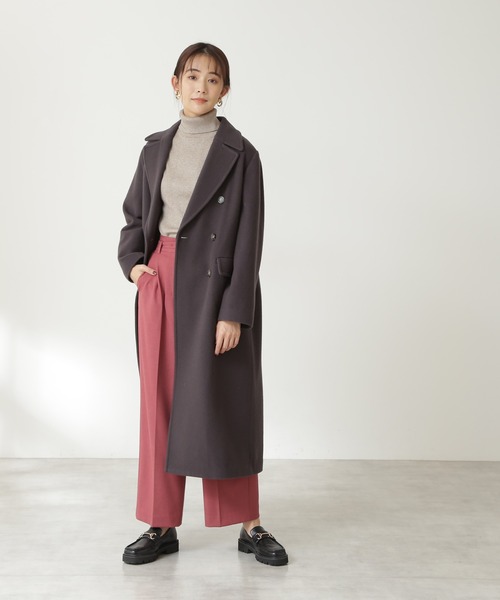 N.(N. Natural Beauty Basic)(エヌエヌナチュラルビューティーベーシック)の「◆パールボタンタートルネックニット(ニット/セーター・レディース・ミント/オフホワイト/ベージュ/ネイビー・MEDIUM)」の8枚目の写真