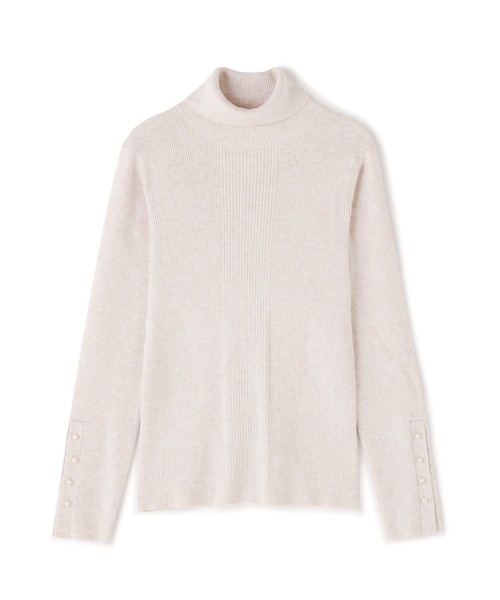 N.(N. Natural Beauty Basic)(エヌエヌナチュラルビューティーベーシック)の「◆パールボタンタートルネックニット(ニット/セーター・レディース・ミント/オフホワイト/ベージュ/ネイビー・MEDIUM)」の20枚目の写真