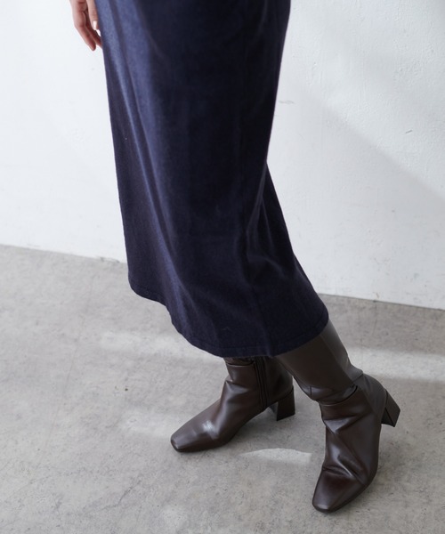 natural couture（ナチュラルクチュール）の「【WEB限定カラー有り】MAYUKOさんコラボお上品ニットワンピース（ワンピース・レディース・ネイビー/ミント/ラベンダー・FREE）」の18枚目の写真