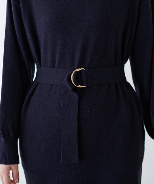 natural couture（ナチュラルクチュール）の「【WEB限定カラー有り】MAYUKOさんコラボお上品ニットワンピース（ワンピース・レディース・ネイビー/ミント/ラベンダー・FREE）」の21枚目の写真