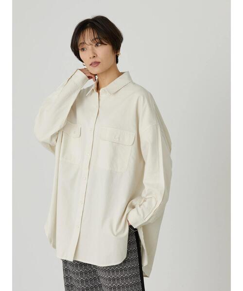 AMERICAN HOLIC（アメリカンホリック）の「オーバーサイズシャツ（シャツ/ブラウス・レディース・アイボリー/チェック・M/L）」の3枚目の写真