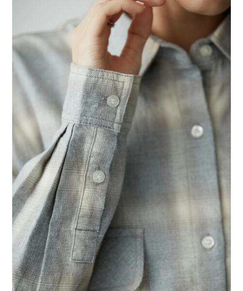 AMERICAN HOLIC（アメリカンホリック）の「オーバーサイズシャツ（シャツ/ブラウス・レディース・アイボリー/チェック・M/L）」の8枚目の写真