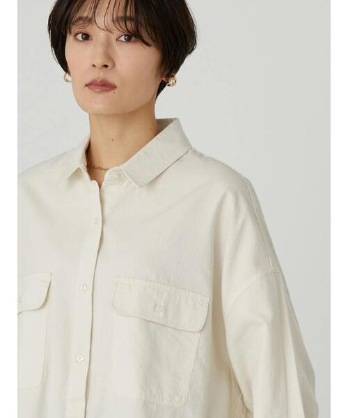 AMERICAN HOLIC（アメリカンホリック）の「オーバーサイズシャツ（シャツ/ブラウス・レディース・アイボリー/チェック・M/L）」の15枚目の写真