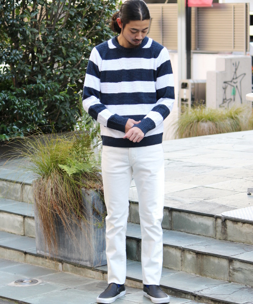 417 EDIFICE（フォーワンセブンエディフィス）の「◇KEEP BULE タックC/N L/S（ニット/セーター・メンズ・ブルー/ネイビー/その他・SMALL/LARGE/MEDIUM）」の6枚目の写真