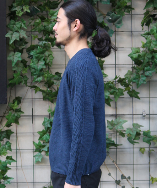 417 EDIFICE（フォーワンセブンエディフィス）の「◇KEEP BULE タックC/N L/S（ニット/セーター・メンズ・ブルー/ネイビー/その他・SMALL/LARGE/MEDIUM）」の7枚目の写真