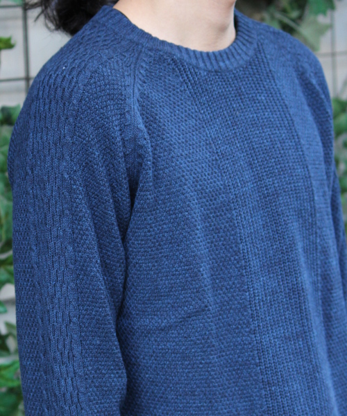 417 EDIFICE（フォーワンセブンエディフィス）の「◇KEEP BULE タックC/N L/S（ニット/セーター・メンズ・ブルー/ネイビー/その他・SMALL/LARGE/MEDIUM）」の10枚目の写真