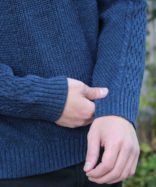 417 EDIFICE（フォーワンセブンエディフィス）の「◇KEEP BULE タックC/N L/S（ニット/セーター・メンズ・ブルー/ネイビー/その他・SMALL/LARGE/MEDIUM）」の11枚目の写真