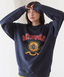 【WEB限定】BeAMS DOT / カレッジロゴ オーバースウェット