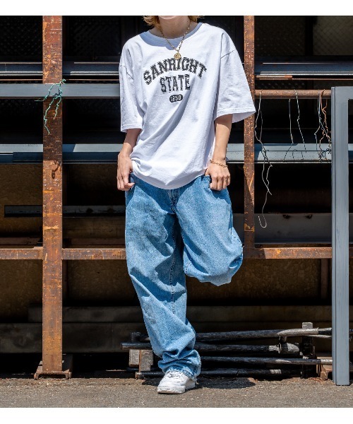 DEVICE（デバイス）の「プレミアム コットン オーバーサイズ カレッジロゴ Ｔシャツ（Tシャツ/カットソー・レディース・ホワイト/ブラック・FREE）」の22枚目の写真