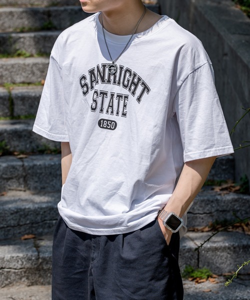 DEVICE（デバイス）の「プレミアム コットン オーバーサイズ カレッジロゴ Ｔシャツ（Tシャツ/カットソー・レディース・ホワイト/ブラック・FREE）」の15枚目の写真