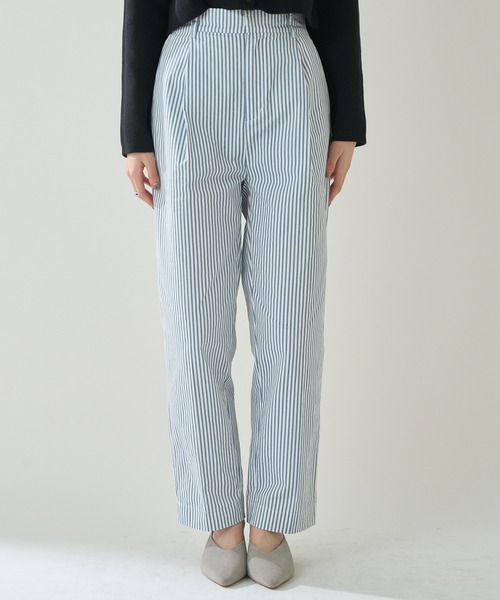 mystic(ミスティック)の「ストライプタックパンツ(その他パンツ・レディース・ブルー/ブラック・1/2)」の10枚目の写真