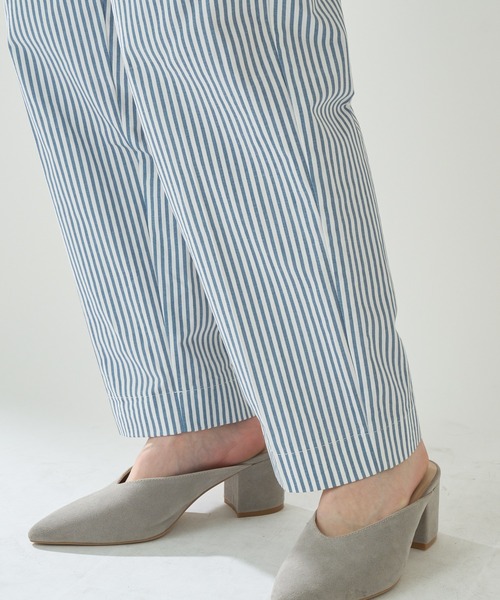 mystic(ミスティック)の「ストライプタックパンツ(その他パンツ・レディース・ブルー/ブラック・1/2)」の6枚目の写真