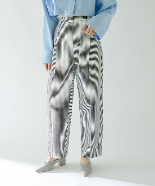 mystic(ミスティック)の「ストライプタックパンツ(その他パンツ・レディース・ブルー/ブラック・1/2)」の20枚目の写真