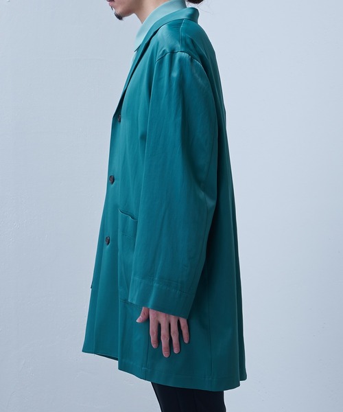 Lui's（ルイス）の「【SILLIS / シリス】 3Bロングジャケット（テーラードジャケット・メンズ・ブラック/エメラルド・44/46）」の8枚目の写真