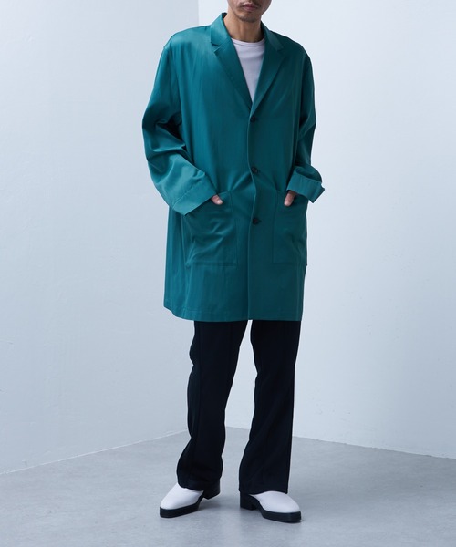 Lui's（ルイス）の「【SILLIS / シリス】 3Bロングジャケット（テーラードジャケット・メンズ・ブラック/エメラルド・44/46）」の4枚目の写真