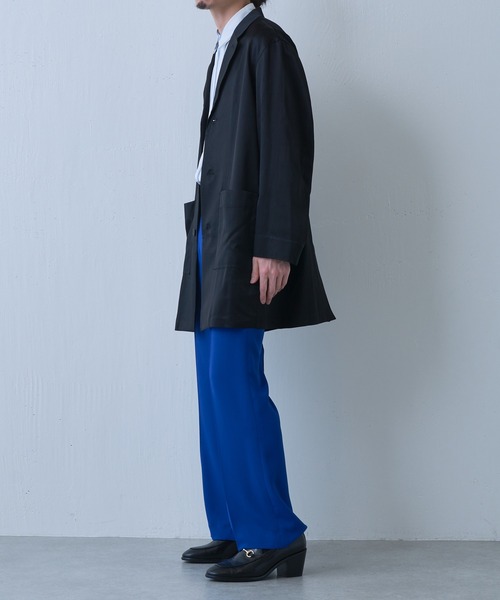 Lui's（ルイス）の「【SILLIS / シリス】 3Bロングジャケット（テーラードジャケット・メンズ・ブラック/エメラルド・44/46）」の5枚目の写真