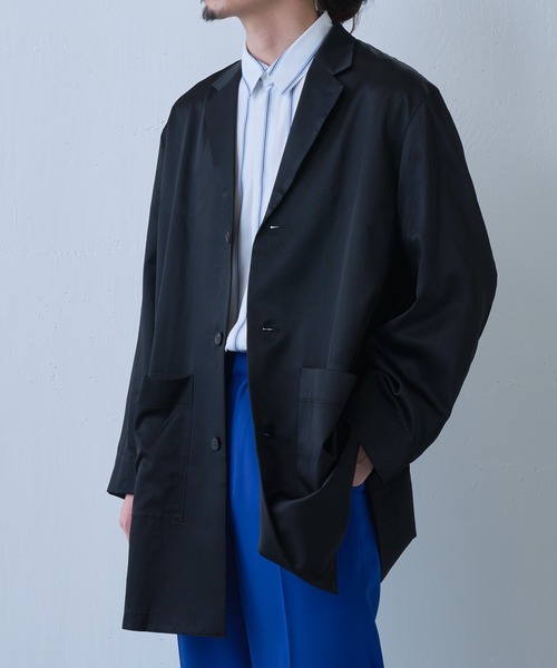 Lui's（ルイス）の「【SILLIS / シリス】 3Bロングジャケット（テーラードジャケット・メンズ・ブラック/エメラルド・44/46）」の19枚目の写真