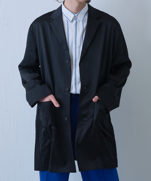 Lui's（ルイス）の「【SILLIS / シリス】 3Bロングジャケット（テーラードジャケット・メンズ・ブラック/エメラルド・44/46）」の20枚目の写真