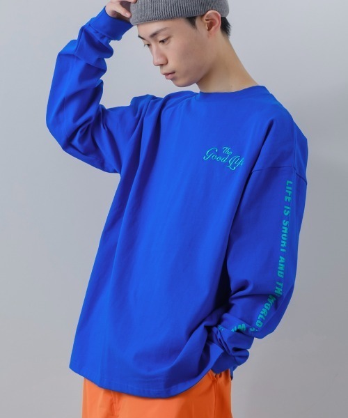 improves(インプローブス)の「ヘビーウェイ ト袖プリント オーバーサイズ ロンT(Tシャツ/カットソー・メンズ・ホワイト/グリーン/ブラック/ブルー/マスタード・LARGE/MEDIUM)」の5枚目の写真