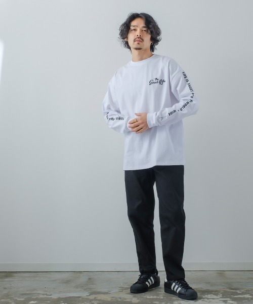 improves(インプローブス)の「ヘビーウェイ ト袖プリント オーバーサイズ ロンT(Tシャツ/カットソー・メンズ・ホワイト/グリーン/ブラック/ブルー/マスタード・LARGE/MEDIUM)」の13枚目の写真