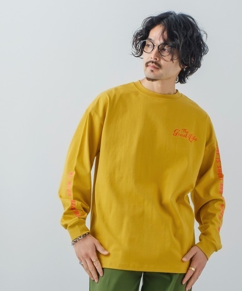 improves(インプローブス)の「ヘビーウェイ ト袖プリント オーバーサイズ ロンT(Tシャツ/カットソー・メンズ・ホワイト/グリーン/ブラック/ブルー/マスタード・LARGE/MEDIUM)」の11枚目の写真