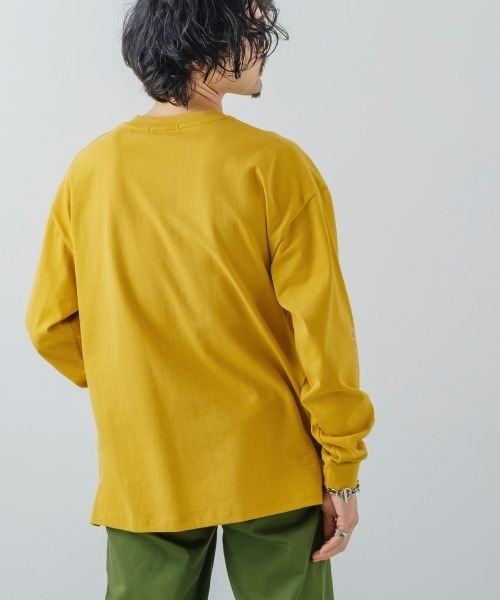 improves(インプローブス)の「ヘビーウェイ ト袖プリント オーバーサイズ ロンT(Tシャツ/カットソー・メンズ・ホワイト/グリーン/ブラック/ブルー/マスタード・LARGE/MEDIUM)」の8枚目の写真