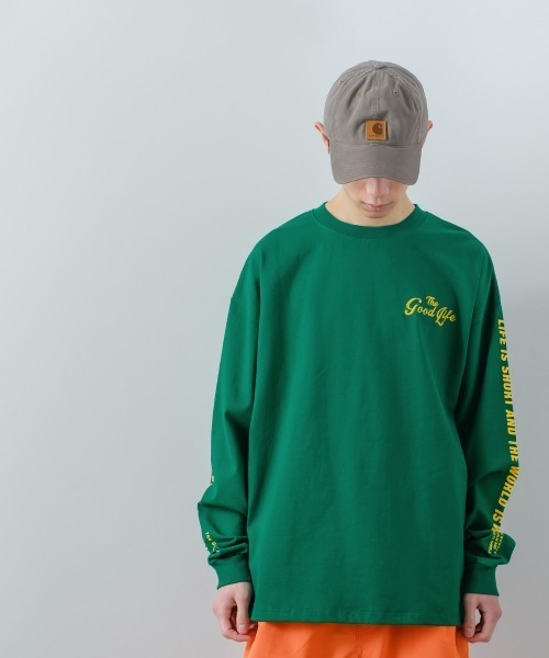 improves(インプローブス)の「ヘビーウェイ ト袖プリント オーバーサイズ ロンT(Tシャツ/カットソー・メンズ・ホワイト/グリーン/ブラック/ブルー/マスタード・LARGE/MEDIUM)」の7枚目の写真
