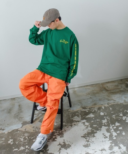improves(インプローブス)の「ヘビーウェイ ト袖プリント オーバーサイズ ロンT(Tシャツ/カットソー・メンズ・ホワイト/グリーン/ブラック/ブルー/マスタード・LARGE/MEDIUM)」の14枚目の写真