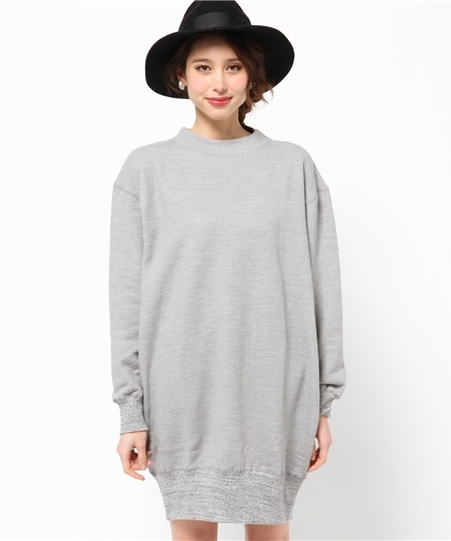 ROSE BUD（ローズバッド）の「S-LCTO-14209 L/S SWEAT DRESS（ワンピース・レディース・ミックスグレー/ネイビー・ONE SIZE）」の11枚目の写真