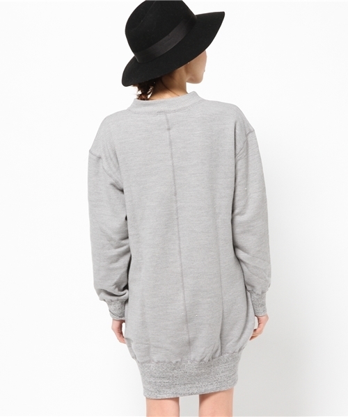ROSE BUD（ローズバッド）の「S-LCTO-14209 L/S SWEAT DRESS（ワンピース・レディース・ミックスグレー/ネイビー・ONE SIZE）」の9枚目の写真