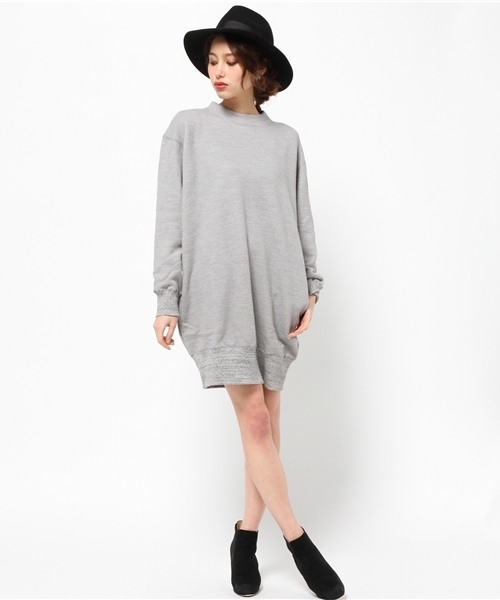 ROSE BUD（ローズバッド）の「S-LCTO-14209 L/S SWEAT DRESS（ワンピース・レディース・ミックスグレー/ネイビー・ONE SIZE）」の8枚目の写真