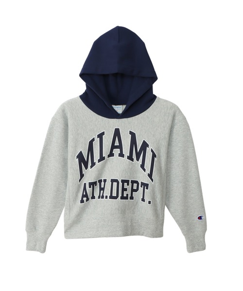 Champion(チャンピオン)の「【Champion/チャンピオン】キッズ リバースウィーブ(R) フーデッドスウェットシャツ(パーカー・キッズ・シルバーグレー/オレンジ/ネイビー・120/110/130/140/100)」の7枚目の写真