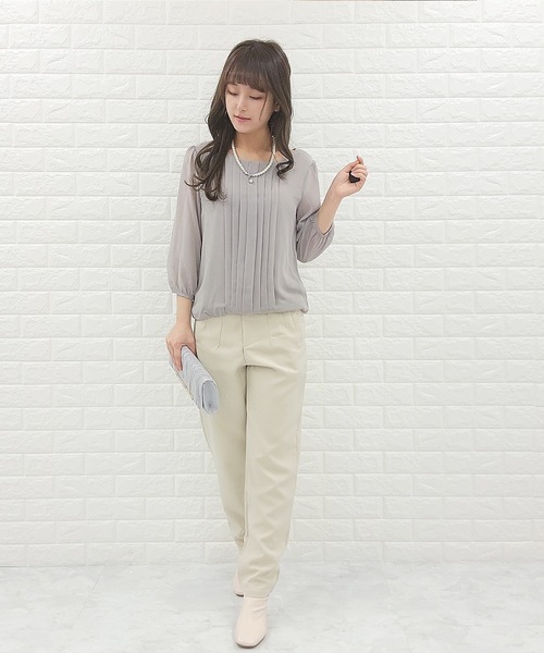 Lace Ladies(レースレディース)の「七分袖 シフォンレースブラウス(シャツ/ブラウス・レディース・ホワイト/ネイビー/ブラック/グレー/アイボリー・L/S/XL/M)」の16枚目の写真
