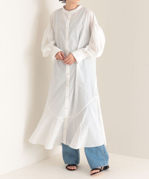 fredy emue（フレディエミュ）の「マーメイドシャツワンピース（シャツワンピース・レディース・ブラック/オフホワイト/サックスブルー・38）」の4枚目の写真