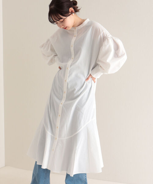 fredy emue（フレディエミュ）の「マーメイドシャツワンピース（シャツワンピース・レディース・ブラック/オフホワイト/サックスブルー・38）」の5枚目の写真