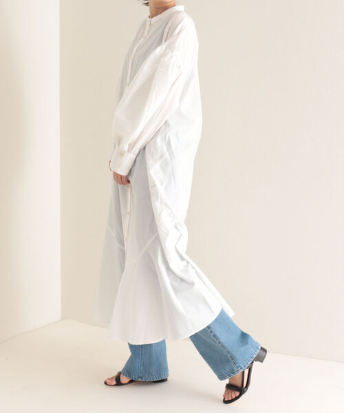 fredy emue（フレディエミュ）の「マーメイドシャツワンピース（シャツワンピース・レディース・ブラック/オフホワイト/サックスブルー・38）」の7枚目の写真