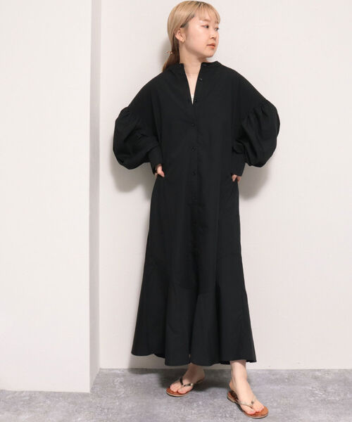 fredy emue（フレディエミュ）の「マーメイドシャツワンピース（シャツワンピース・レディース・ブラック/オフホワイト/サックスブルー・38）」の15枚目の写真