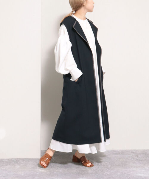 fredy emue（フレディエミュ）の「マーメイドシャツワンピース（シャツワンピース・レディース・ブラック/オフホワイト/サックスブルー・38）」の19枚目の写真