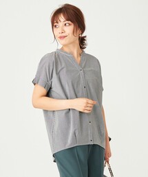 【洗える】シルケットスキッパー ブラウス