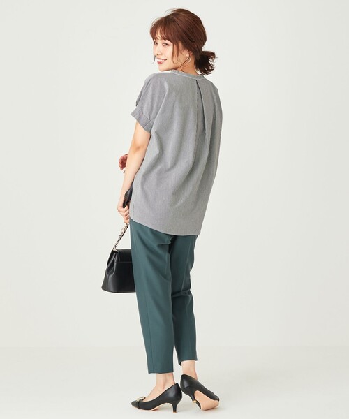 ANY SIS(エニィスィス)の「【洗える】シルケットスキッパー ブラウス(Tシャツ/カットソー・レディース・スカイブルー系1/ライトグリーン系1/ネイビー系1/ベージュ系1・2)」の15枚目の写真