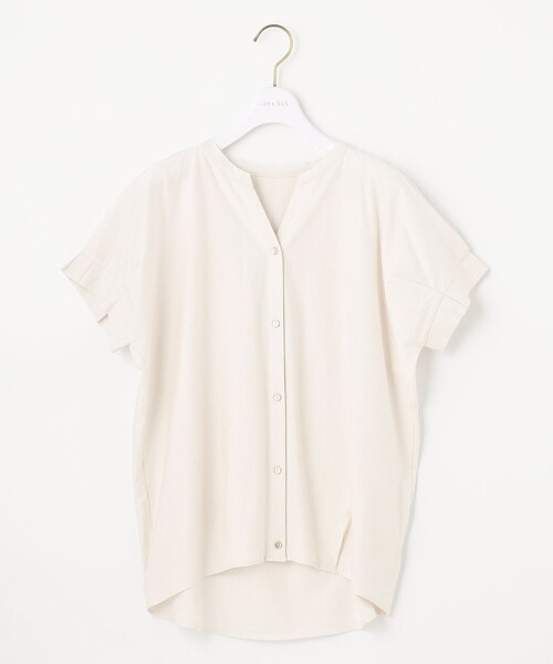 ANY SIS(エニィスィス)の「【洗える】シルケットスキッパー ブラウス(Tシャツ/カットソー・レディース・スカイブルー系1/ライトグリーン系1/ネイビー系1/ベージュ系1・2)」の12枚目の写真