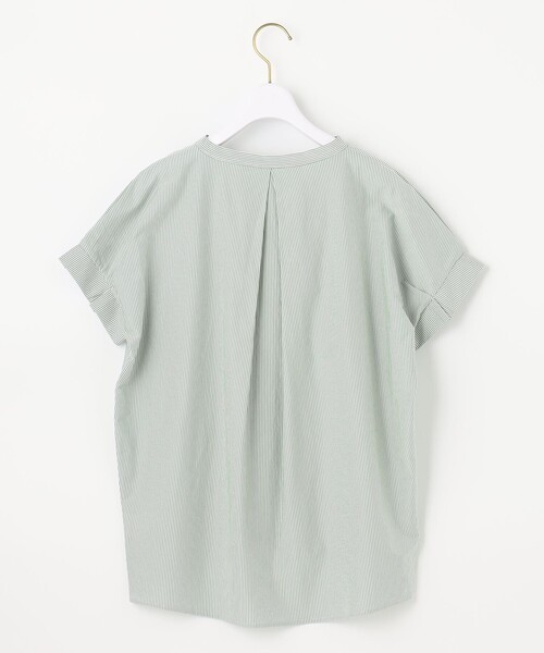 ANY SIS(エニィスィス)の「【洗える】シルケットスキッパー ブラウス(Tシャツ/カットソー・レディース・スカイブルー系1/ライトグリーン系1/ネイビー系1/ベージュ系1・2)」の10枚目の写真