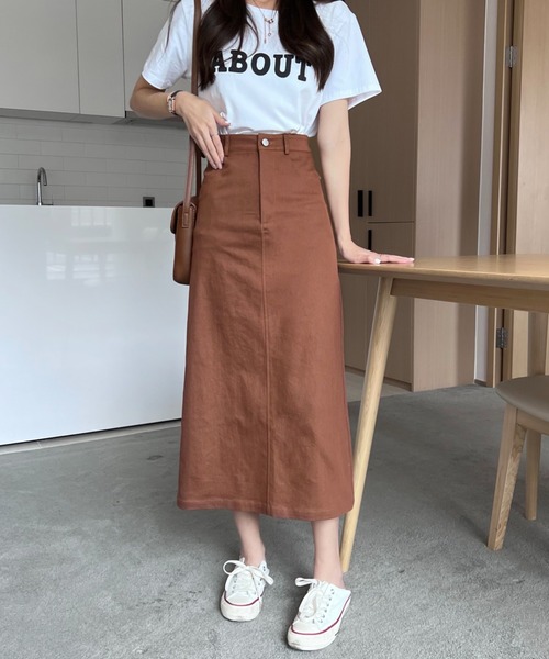 ABITOKYO(アビトーキョー)の「バックスリットストレッチハイウエストデニムスカート(デニムスカート・レディース・ブラック/ピンク/ホワイト/ダークグリーン/ブラウン・S/L/M)」の19枚目の写真