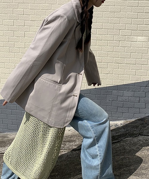 chuclla(チュクラ)の「【chuclla】【2022/SS】Crochet long slit layered dress chw22s077(ワンピース・レディース・グリーン/グレー・FREE)」の11枚目の写真