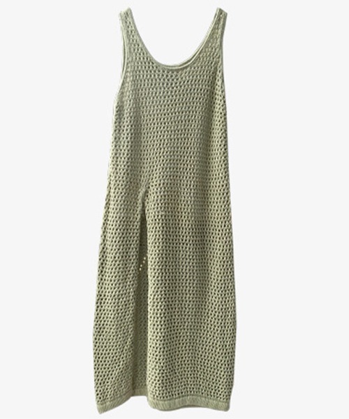 chuclla(チュクラ)の「【chuclla】【2022/SS】Crochet long slit layered dress chw22s077(ワンピース・レディース・グリーン/グレー・FREE)」の15枚目の写真