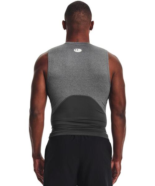 UNDER ARMOUR(アンダーアーマー)の「UAヒートギアアーマー コンプレッション スリーブレス シャツ(トレーニング/メンズ)(Tシャツ/カットソー・メンズ・ダークグレー/ダークネイビー/ブラック/ホワイト・M/3XL/L/XL/XXL/S)」の9枚目の写真