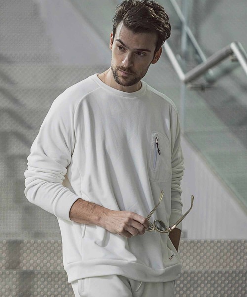 +phenix（プラスフェニックス）の「+phenix(プラスフェニックス)POWER STRETCH SWEAT（スウェット・メンズ・ホワイト/ブラック/ネイビー・XXL/M/L/XL/S）」の2枚目の写真