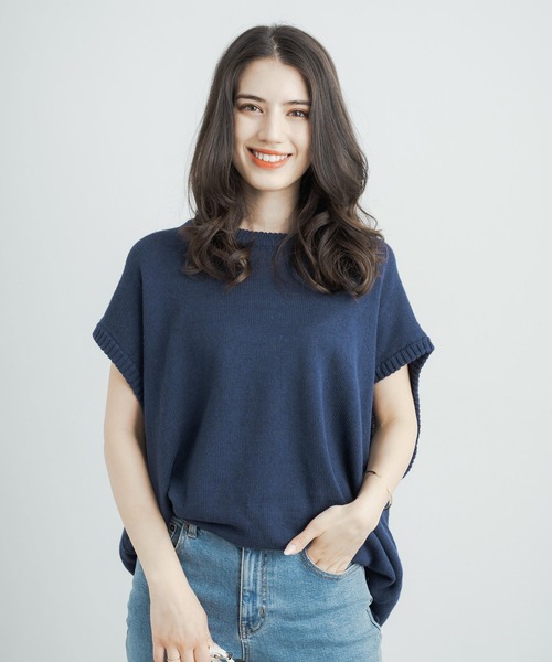 Rocky Monroe(ロッキーモンロー)の「オーバーサイズ 綿麻 サマーニットベスト(ベスト・メンズ・ライトグレー/ブラック/インディゴブルー/グレイッシュベージュ・M/L)」の9枚目の写真