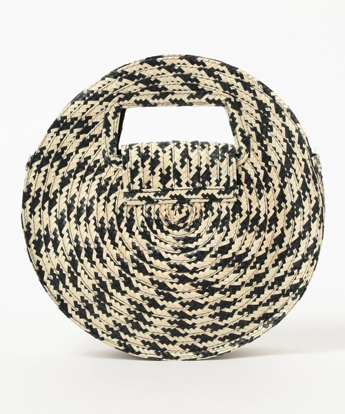 Ray BEAMS（レイビームス）の「BALI WERKSTATTE / Check Bag（ハンドバッグ・レディース・ブラック・ONE SIZE）」の3枚目の写真